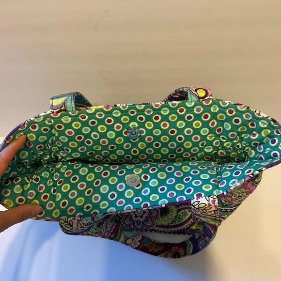 Vera Bradley Glenna Shoulder Bag Heather Paisley Multi Color Quilted Grandmacore - Picture 9 of 9